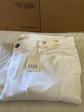 A.n.a plus size jeggings, white 18w
